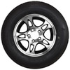 ST205/75R14 GlobalTrax Trailer Tire LRC on 5-Bolt Aluminum T03 Wheel - Black Inlay - (DOT Date 28/22)