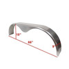 RockStopper 66x9 Smooth Aluminum Tandem-Axle Teardrop Trailer Fender - One Fender