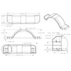 Plastic Step Trailer Fender - 40.31" - Smooth Silver - Includes Mounting and Light Holes - One Fender - BLEMISHED