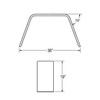 36x10" Single Axle Jeep Style/Utility 16-Gauge Steel Trailer Fender - One Fender