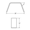 28x8" Single Axle Jeep Style/Utility 16-Gauge Steel Trailer Fender - One Fender