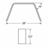 28x10" Single Axle Jeep Style/Utility 16-Gauge Steel Trailer Fender - One Fender