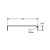 36x10" Heavy-Duty Single Axle 14-Gauge Steel Treadplate Trailer Fender - One Fender