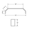 72x12" Heavy-Duty Tandem Axle Steel Treadplate Trailer Fender - One Fender
