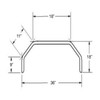 2 Pack - 36x10" Heavy-Duty Single Axle 14-Gauge Steel Treadplate Trailer Fenders
