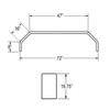 2 Pack - 72x10" Heavy-Duty Tandem Axle Steel Treadplate Trailer Fenders
