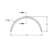 2 Pack - 32x9 Single Axle Round 16-Gauge Steel Trailer Fenders