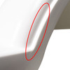 White Plastic Trailer Fender - 14" Tire Size - One Fender - 008574 - BLEMISHED