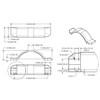 Plastic Step Trailer Fender - 40.31" - White - One Fender - BLEMISHED