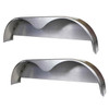 2 Pack - 72x10-3/4" Tandem Axle Steel Trailer Fenders with Back Plate