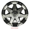 HiSpec 14X5.5 5-Lug on 4.5" Aluminum Series 06 Trailer Wheel - Black Inlay - 645545B