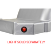 Plastic Step Trailer Fender - 40.31" - Smooth Silver - Includes Mounting and Light Holes - Left Bullet Turn Signal - One Fender