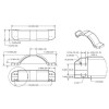 Plastic Step Trailer Fender - 40.31" - Smooth Silver - Includes Mounting and Light Holes - One Fender