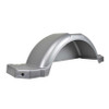 Plastic Step Trailer Fender - 40.31" - Smooth Silver - Includes Mounting and Light Holes-  Right Bullet Turn Signal  - One Fender