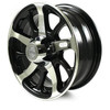 HiSpec 14X5.5 5-Lug on 4.5" Aluminum Series 08 Trailer Wheel - Black Inlay - 845545B