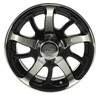 HiSpec 14X5.5 5-Lug on 4.5" Aluminum Series 08 Trailer Wheel - Black Inlay - 845545B