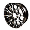 Sendel 16X6 6-Lug on 5.5" Aluminum T07 Trailer Wheel - Black - T07-66655BM