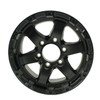 Sendel 15X6 6-Lug on 5.5" Aluminum T08 Trailer Wheel Black Matte - T08-56655MB