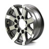 HiSpec 16X6 8-Lug on 6.5" Aluminum Series 07 HD Trailer Wheel - Gray - 766865HDG HiSpec 16X6 8-Lug on 6.5" Aluminum Series 07 HD Trailer Wheel - Gray - 766865HDG