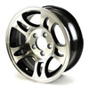 Sendel 15x6 5-Lug on 4.5" Aluminum T03 Trailer Wheel Black Inlay - T03-56545BM 
