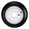 Kenda 4.80X12 Loadstar Trailer Tire LRB on 5 Bolt White Spoke Wheel