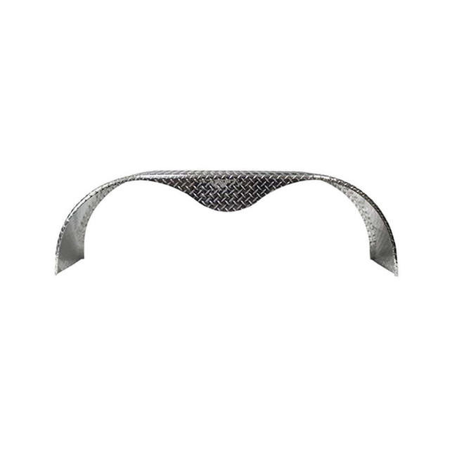 72x9 Aluminum Tread Plate Trailer Fender - Tandem Axle Teardrop Fender