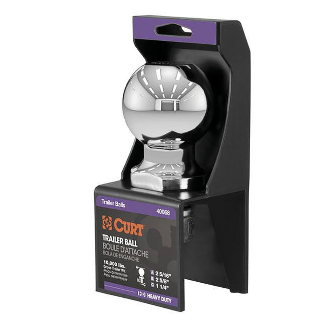 CURT トレーラーヒッチ 10,000 lbs Trailer Hitch Ball- Gross Load 10000lbs.- Ball Dia. 2 5/16 in