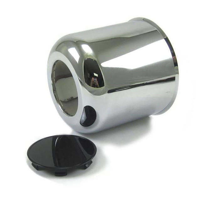 4.90" Plastic Chrome Center Cap with Black plug