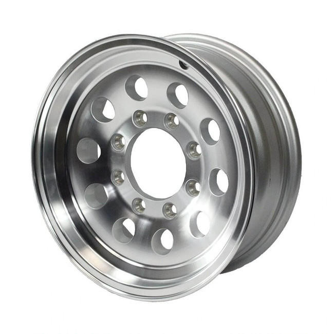 s20　チタン　カスタム　0.5 ② 16X6 8/6.5 Aluminum S20 Trailer Wheel - Silver - S20-66866T