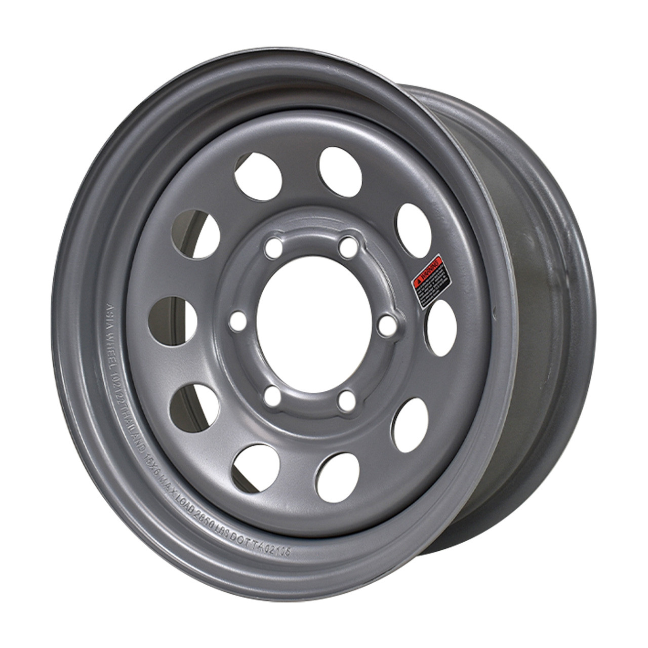 シルバー トレーラー 6ホイール 15X6 6-Lug on 5.5