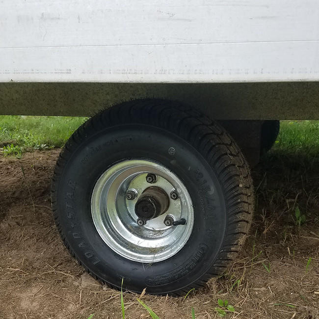 18.5x8.50-8 Loadstar Trailer Tire LRC on 5 Bolt Galvanized Wheel