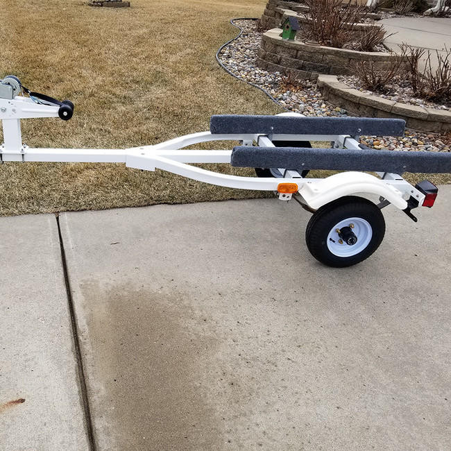 4.80X8 Loadstar Trailer Tire LRC on 4 Bolt White Wheel