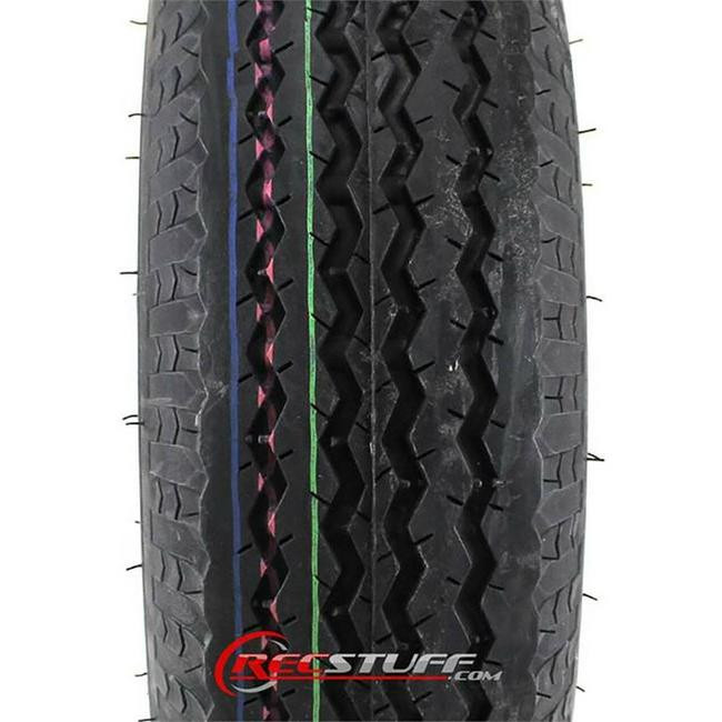 4.80X12 Loadstar Trailer Tire LRB on 5 Bolt White Solid Wheel
