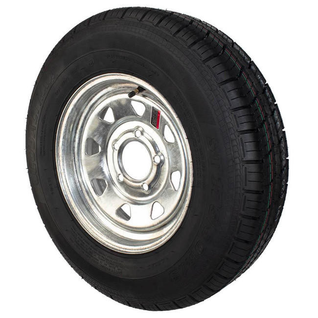 ST175/80R13 GlobalTrax Trailer Tire LRD on 5 Bolt Galvanized Spoke
