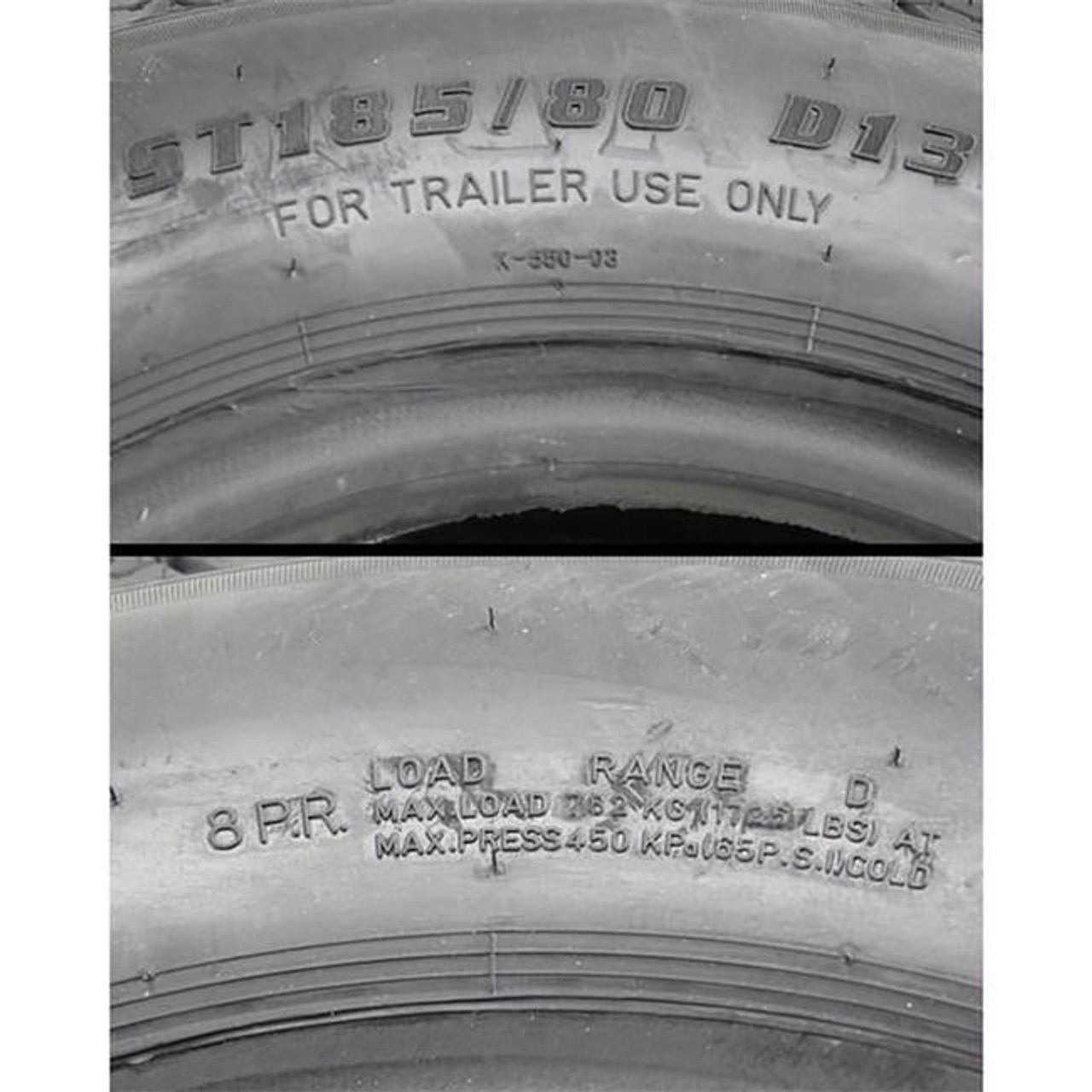 ST185/80D13 Load Range D Bias Ply Trailer Tire - Kenda Loadstar