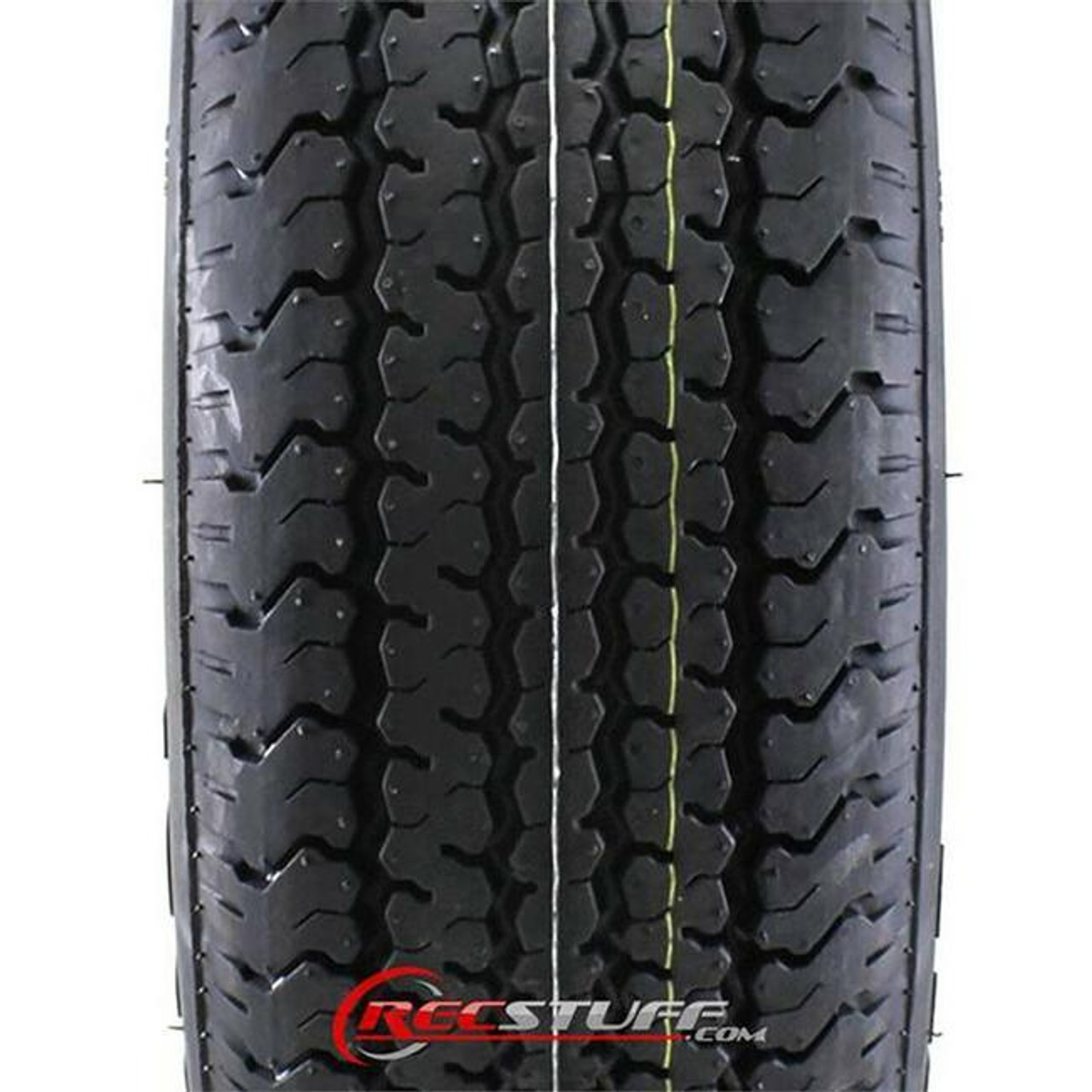 ST215/75R14 Freestar Trailer Tire LRC on 5 Bolt Silver Blade Wheel