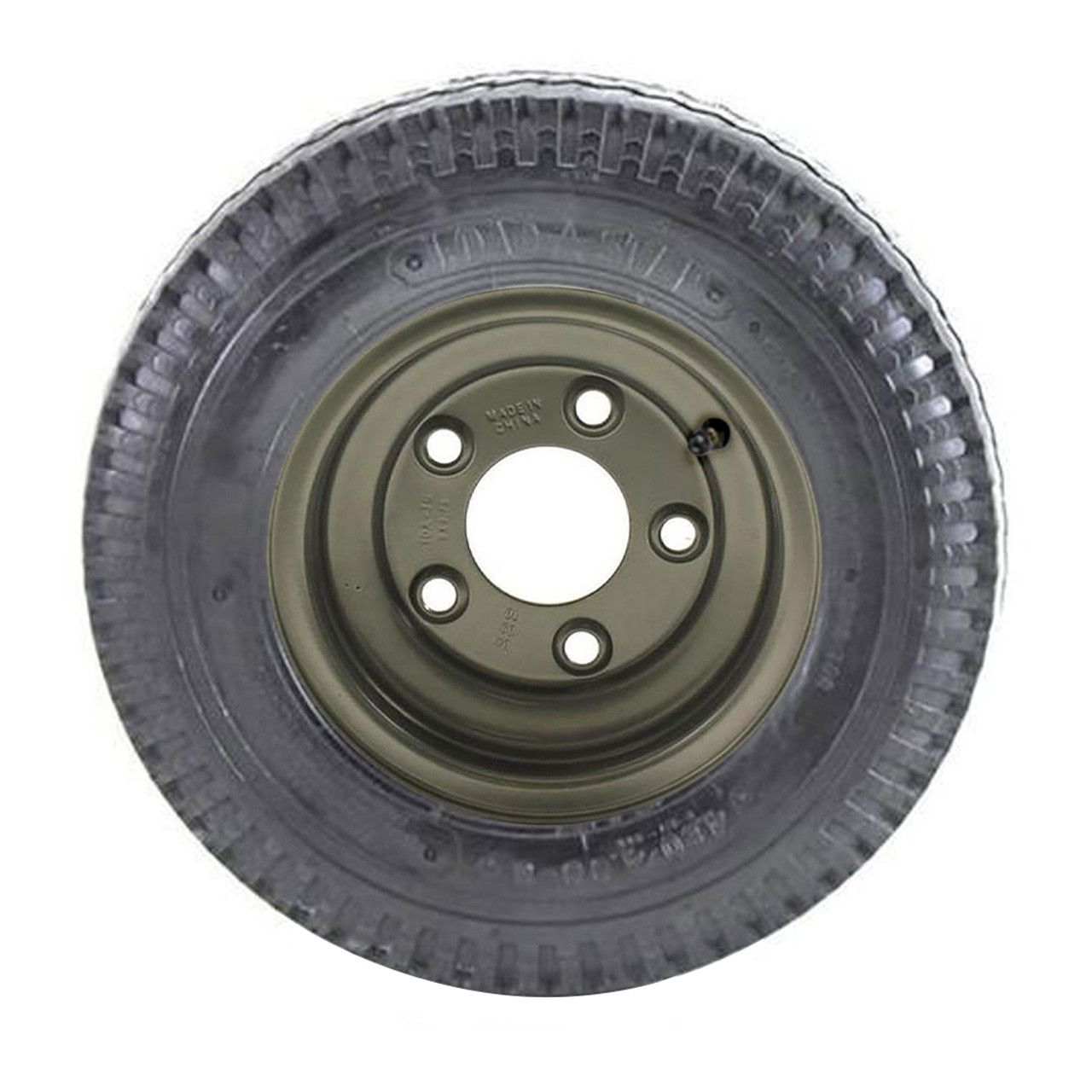 4.80X8 Loadstar Trailer Tire LRC on 5 Bolt Silver Wheel - (RW)