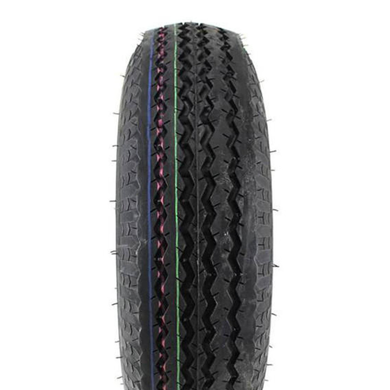5.70X8 Loadstar Trailer Tire LRD on 4 Bolt Silver Wheel - (RW)