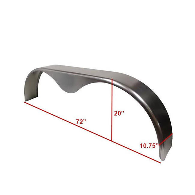 Set of 2 Heavy-Duty Round Trailer Fenders & Backs – 32x9x15 for 14-16 Tires