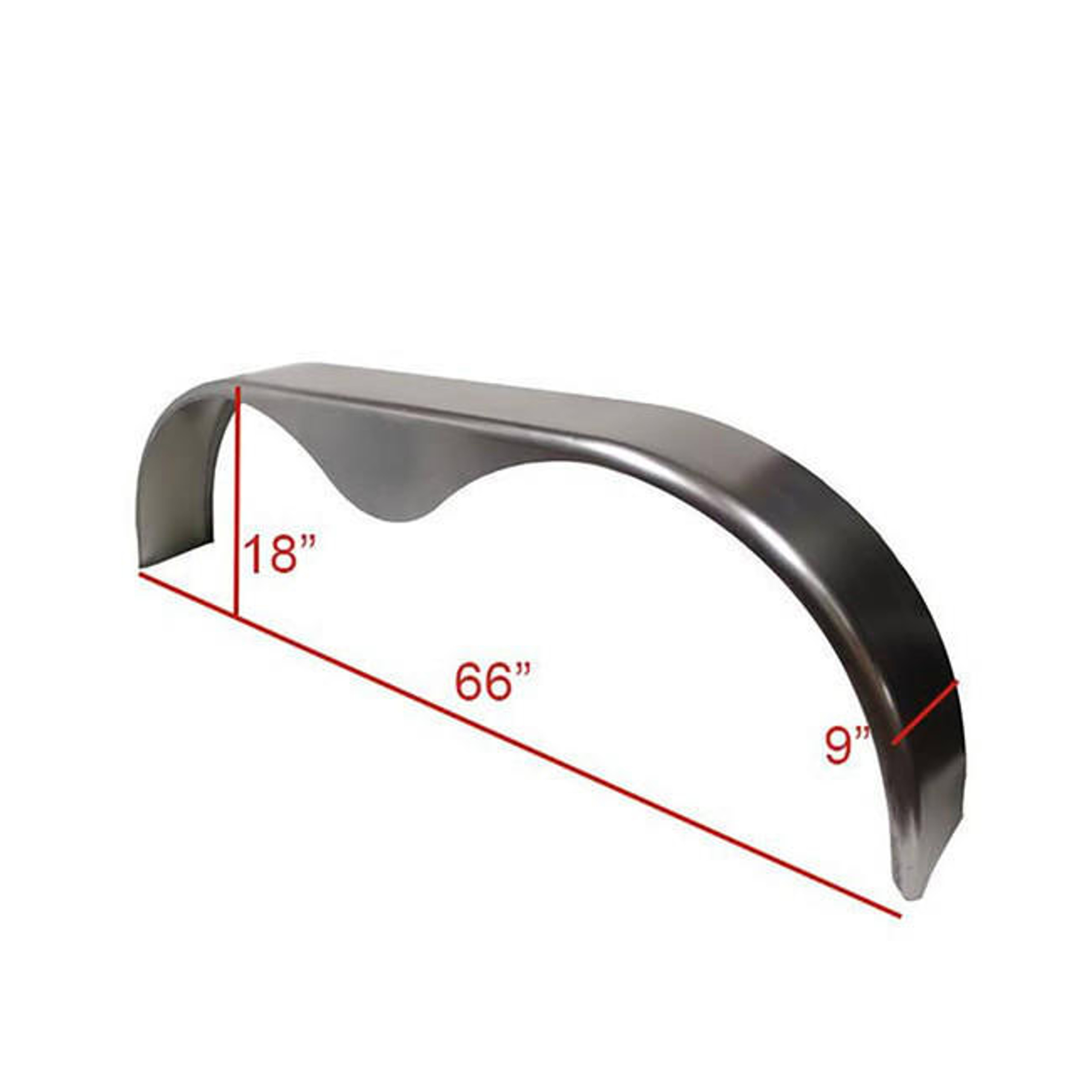 66x9 Tandem Axle 16Gauge Steel Trailer Fender