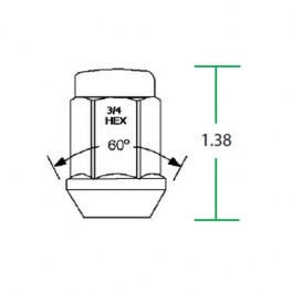 Chrome Trailer Lug Bolt - (1/2-20