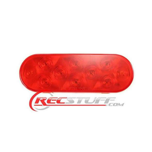 Maxem LED 6" Oval Red Trailer Stop/Turn/Tail Light 