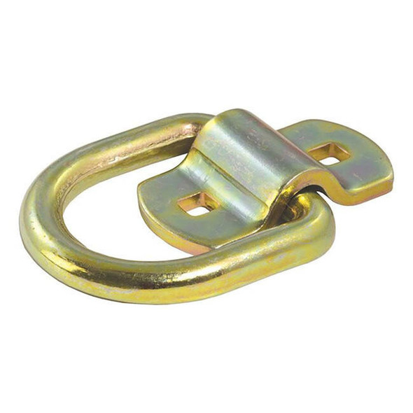 CURT Forged 1/2" D-Ring with Bracket- 11,000 lbs Capacity- 2-1/2" x 2-3/8" ID- Yellow Zinc Finish-