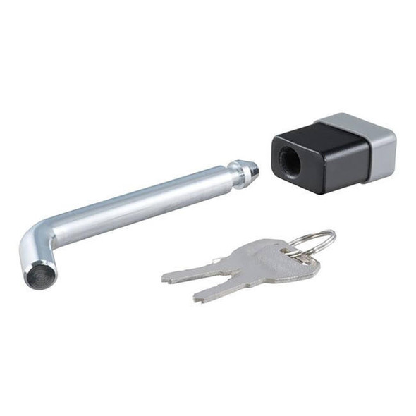 CURT Trailer Hitch Lock- Chrome Steel- 5/8 in. Dia. Dead Bolt- 30000 Shear Strength- For Use w/Super Duty Ball Mount-