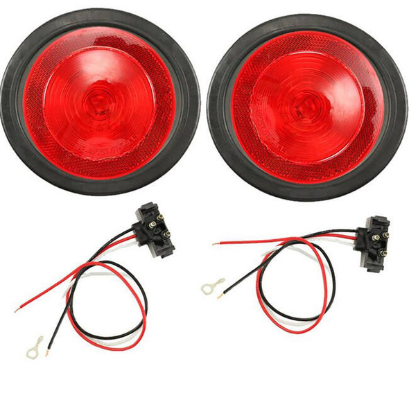 6" Oval INCANDESCENT Brake light Kit with Grommet & Wiring