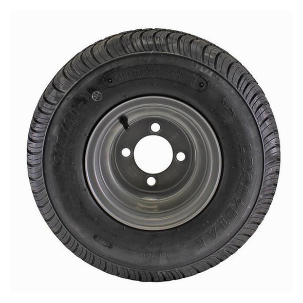 Kenda 18.5x8.50-8 Loadstar Trailer Tire LRC on 4 Bolt Silver Wheel