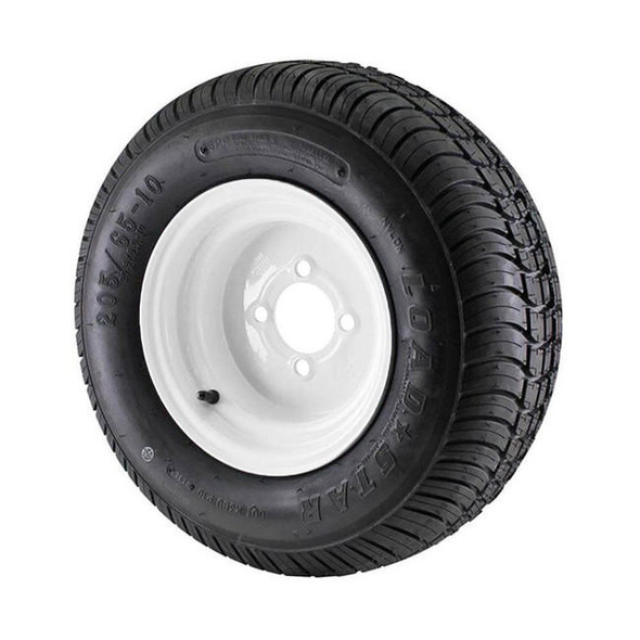 Kenda 20.5X8.00-10 Loadstar Trailer Tire LRC on 4 Bolt White Wheel