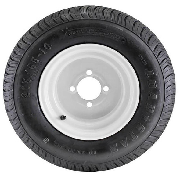 Kenda 20.5X8.00-10 Loadstar Trailer Tire LRE on 4 Bolt White Wheel