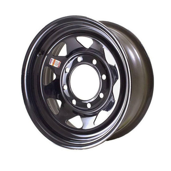 Dexstar 16x6 8-Lug on 6.5" Black Spoke Trailer Wheel (DEX)