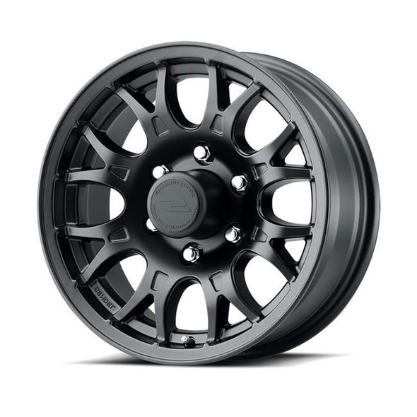 Sendel 16x6.5 6-Lug on 5.5" Aluminum T16 Trailer Wheel - Black Matte - T16-665655MB